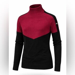 KJUS 100% Merino Wool Ski Sweater – Red/Black – Size 36/S (Sample)